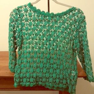 Gianni Bini crochet blouse
